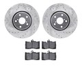 Dynamic Friction Co 7302-75019, Rotors-Drilled and Slotted-Silver with 3000 Series Ceramic Brake Pads, Zinc Coated 7302-75019